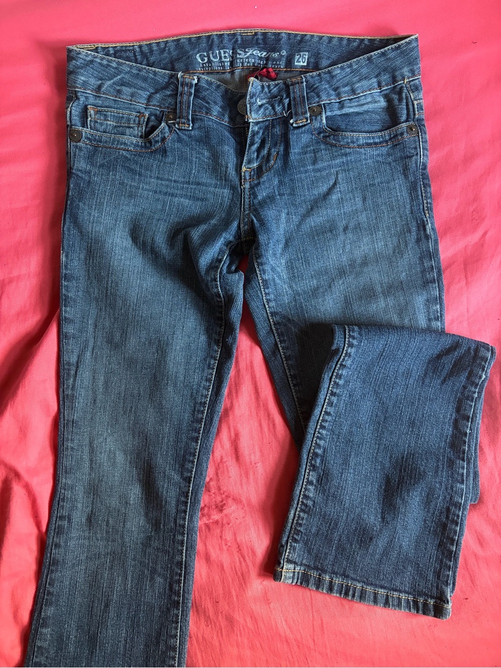 GUESS Blue Womens Slim Bootcut Jeans